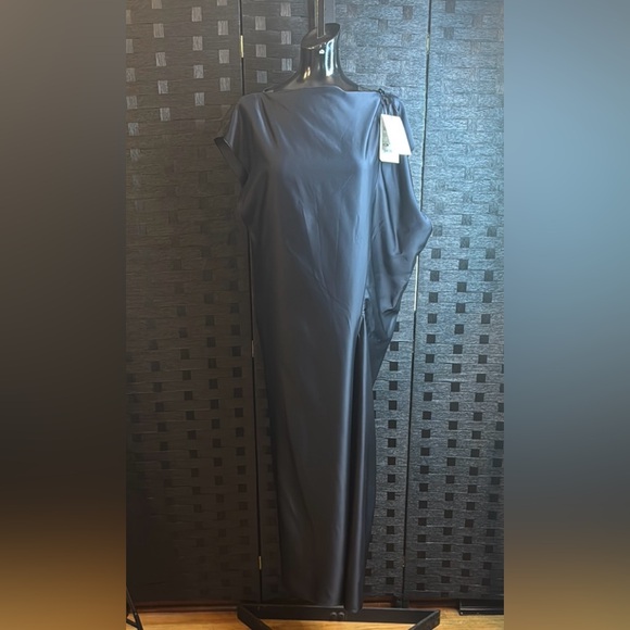 Massimo Dutti Satin Dress Black Sz S NWT - Picture 1 of 15